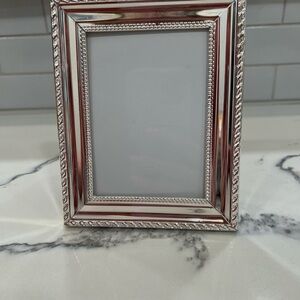 Silver Plated Picture Frame Easel Stand 6x5 Picture;  4”x3” picture